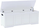 Large Storage Chest with Safety Hinges & Wooden Bench