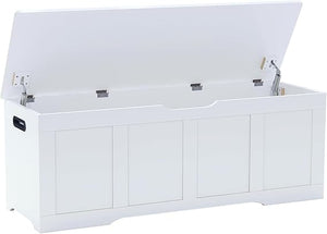 Large Storage Chest with Safety Hinges & Wooden Bench