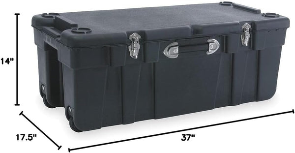 Wheeled Mobile Storage Trunk – Black Polypropylene