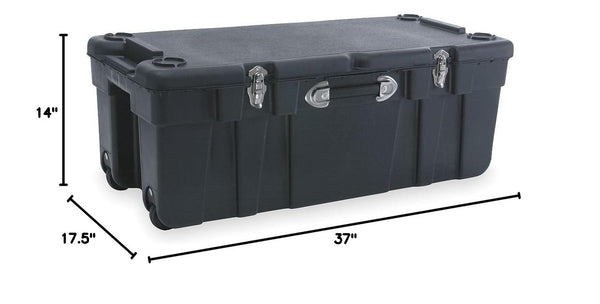 Wheeled Mobile Storage Trunk – Black Polypropylene