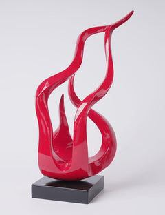 Abstract Holy Flame Figurine Statue — Resin Art Decor, 16.5 Inch
