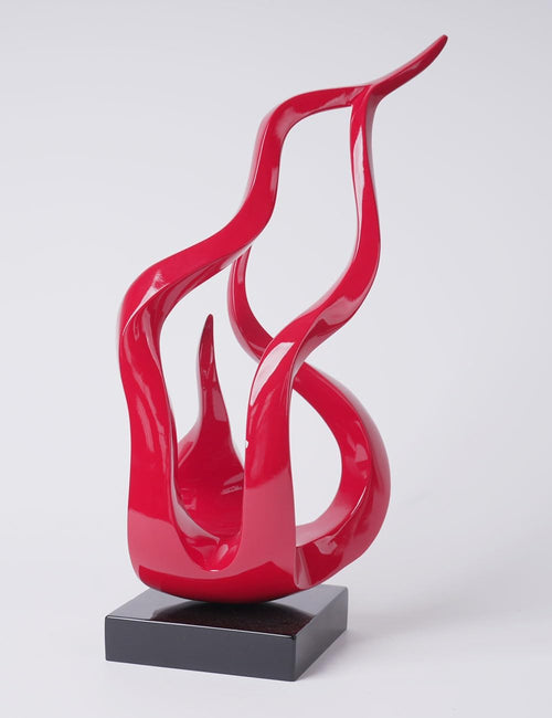 Abstract Holy Flame Figurine Statue — Resin Art Decor, 16.5 Inch