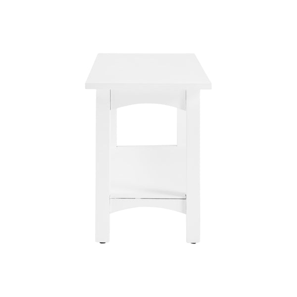 Solid Wood Entryway Bench with Storage Shelf