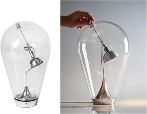 Modern Glass Desk Lamp with Swing Arm & Touch Control