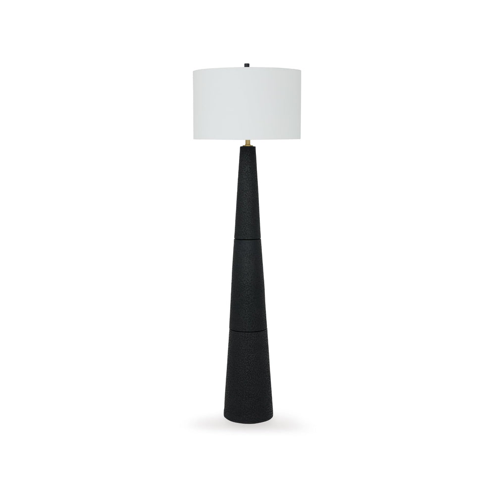 Modern Textured Polyresin Floor Lamp with 3-Way Switch