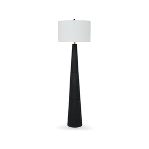 Modern Textured Polyresin Floor Lamp with 3-Way Switch
