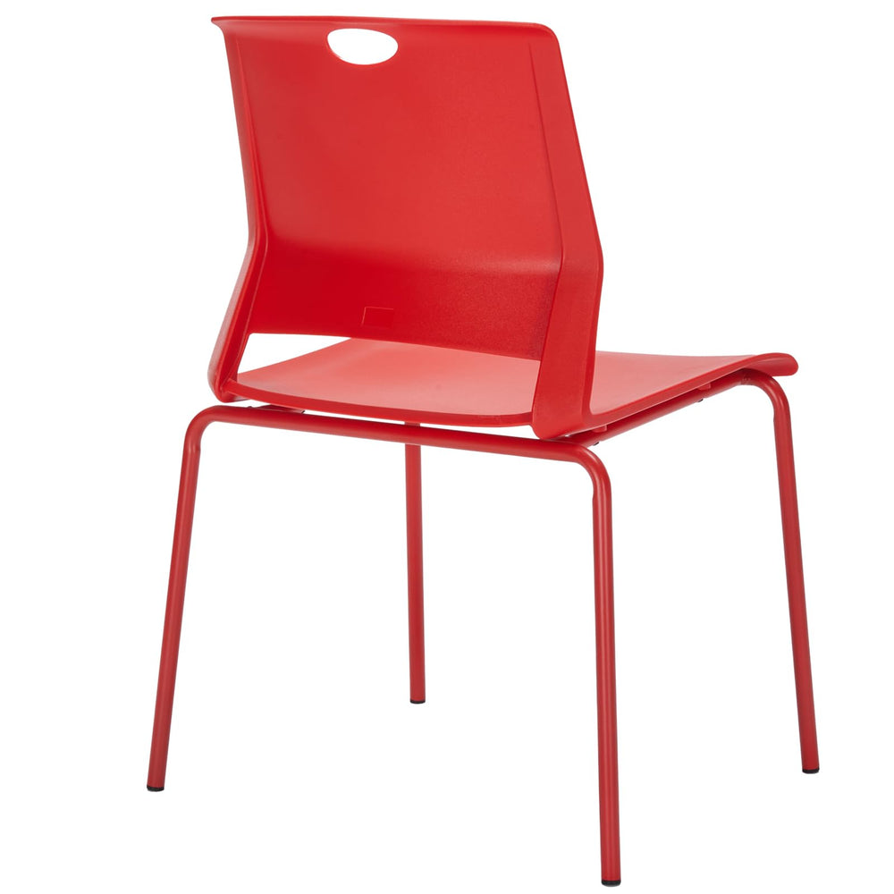 Stackable Chairs Set of 4 with Metal Frame