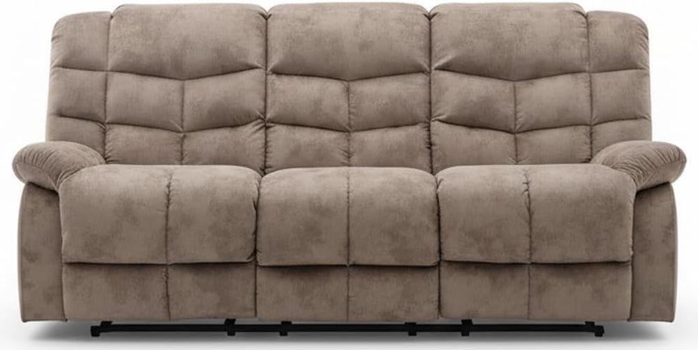 Manual Recliner Sofa Set – 4-Seat Fabric Living Room Set