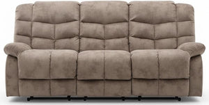 Manual Recliner Sofa Set – 4-Seat Fabric Living Room Set