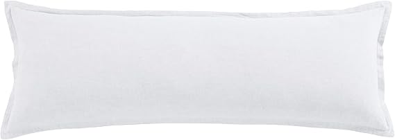 French Flax Linen Long Lumbar Throw Pillow 14x42