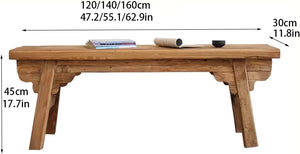 Rustic Narrow Wooden Indoor Bench