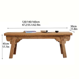 Rustic Narrow Wooden Indoor Bench