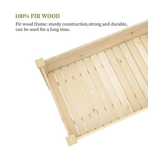 Elevated Wood Raised Garden Bed with Storage Shelf