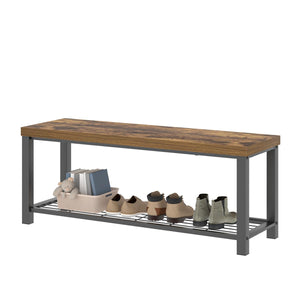 Entryway Storage Bench with Shoe Rack – 2-Tier & 3-Tier
