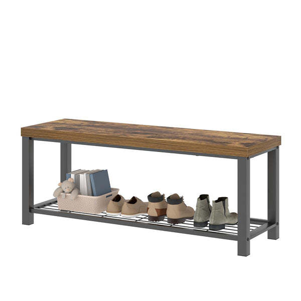 Entryway Storage Bench with Shoe Rack – 2-Tier & 3-Tier