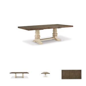 Farmhouse Extension Dining Table with Removable Leaf