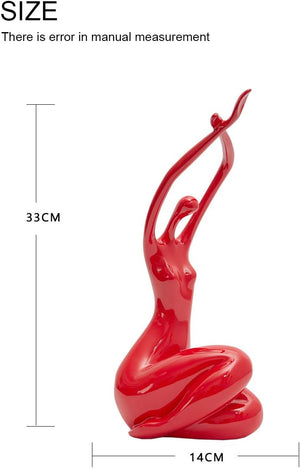 Yoga Lady Figurine Statue – Polyresin Home Decor Sculpture 13 Inch