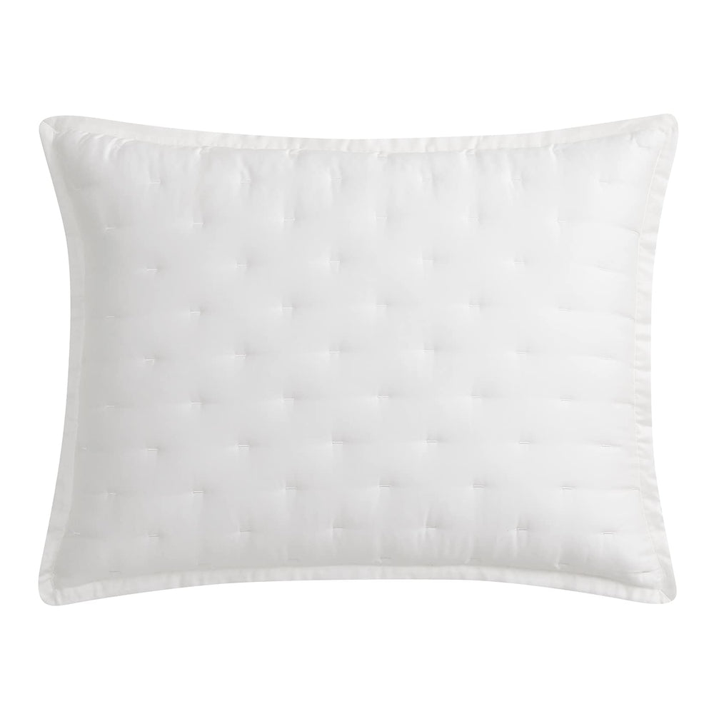 King Size Quilted Pillow Sham Set – 2 Piece, Lyocell, White