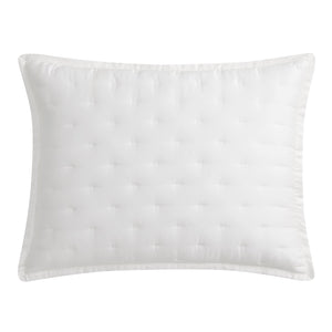 King Size Quilted Pillow Sham Set – 2 Piece, Lyocell, White