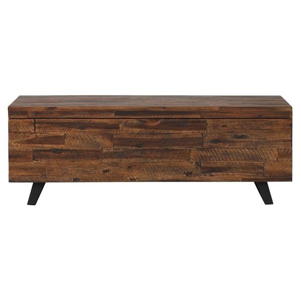 Acacia Wood Storage Trunk with Hinged Lid
