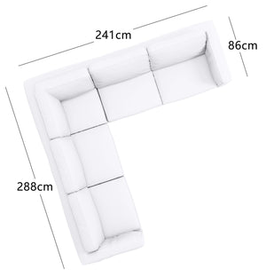 Corner Sofa Slipcover Set – Polyester Flax, 16-Piece