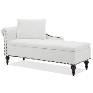 Oversized Chaise Lounge with Storage & Left Armrest