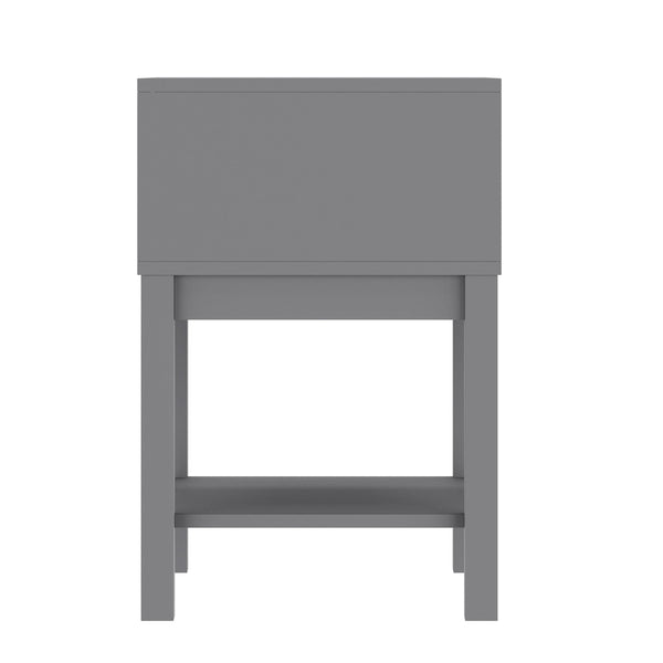 Kids Wood Nightstand with Drawer and Open Shelf