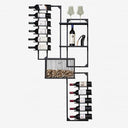 Wall Wine Rack with Cork Catcher – Iron, Label-Forward, 11 & 14 Bottle