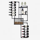 11-Bottle Wall-Mounted Wine Rack with Cork Catcher