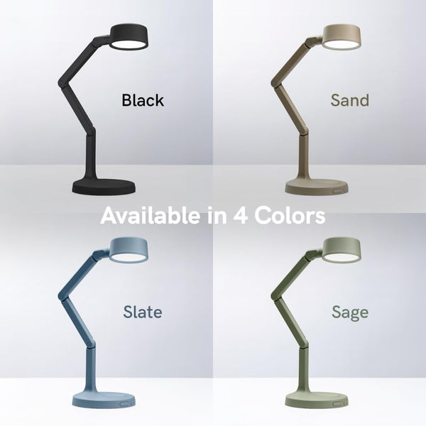 Cordless LED Desk Lamp with Red Light Mode & Wireless Charger