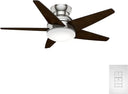 44-Inch Flush Mount Ceiling Fan with LED Light
