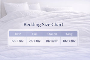 White Down Comforter – 550 Fill Power, All-Year Weight, Cotton Shell