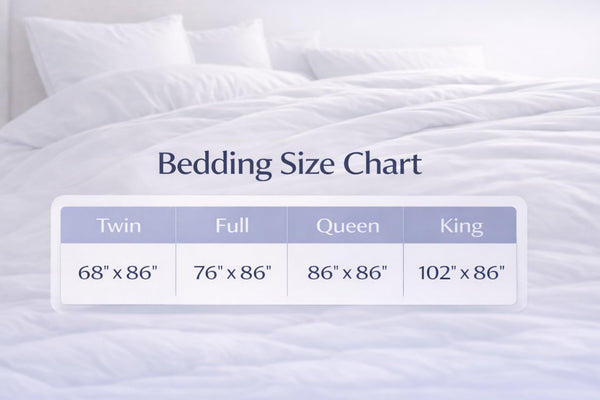 White Down Comforter – 550 Fill Power, All-Year Weight, Cotton Shell