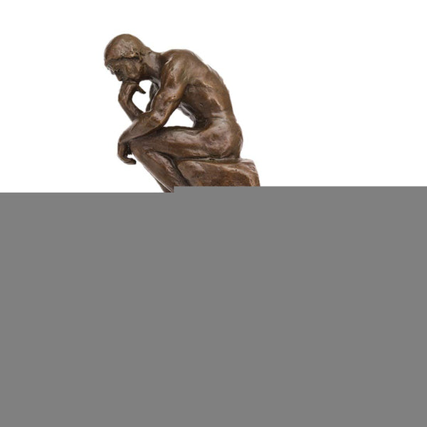 Bronze Thinker Sculpture - Classical Philosophy Statue