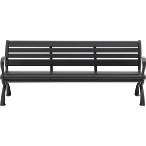 6ft Outdoor Park Bench with Backrest