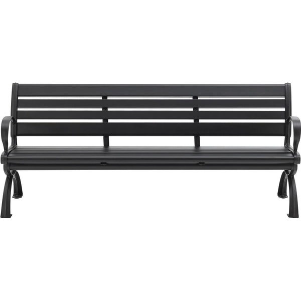 6ft Outdoor Park Bench with Backrest