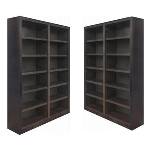 84" Tall Wood Bookcase Set of 2 – Espresso