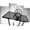 Basketball Canvas Wall Art – 4-Panel Set 32"x48"