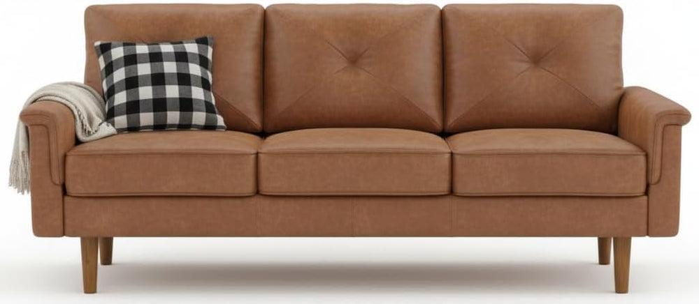 3-Seater Faux Leather Sofa