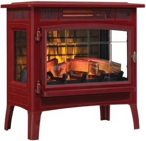 Freestanding Electric Fireplace Stove Heater with 3D Flame Effect