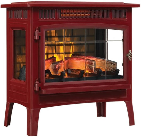 Freestanding Electric Fireplace Stove Heater with 3D Flame Effect