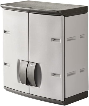 Freestanding Resin Storage Cabinet with Lockable Doors and Shelves