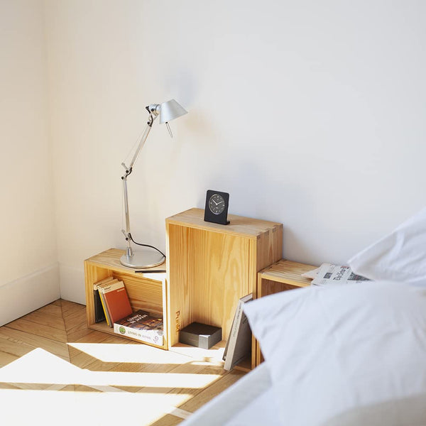 Analog Alarm Clock with Light & Snooze – Silent Bedside Clock