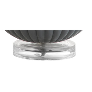 Fluted Glass Table Lamp 18" – Gray