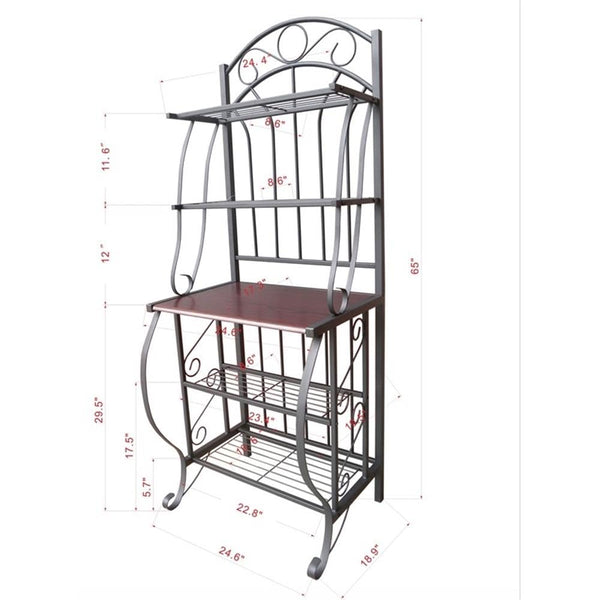 Metal Baker's Rack with 5 Shelves