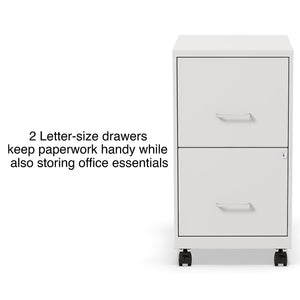 2-Drawer Lockable Metal Vertical File Cabinet with Casters