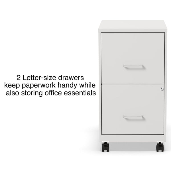 2-Drawer Lockable Metal Vertical File Cabinet with Casters