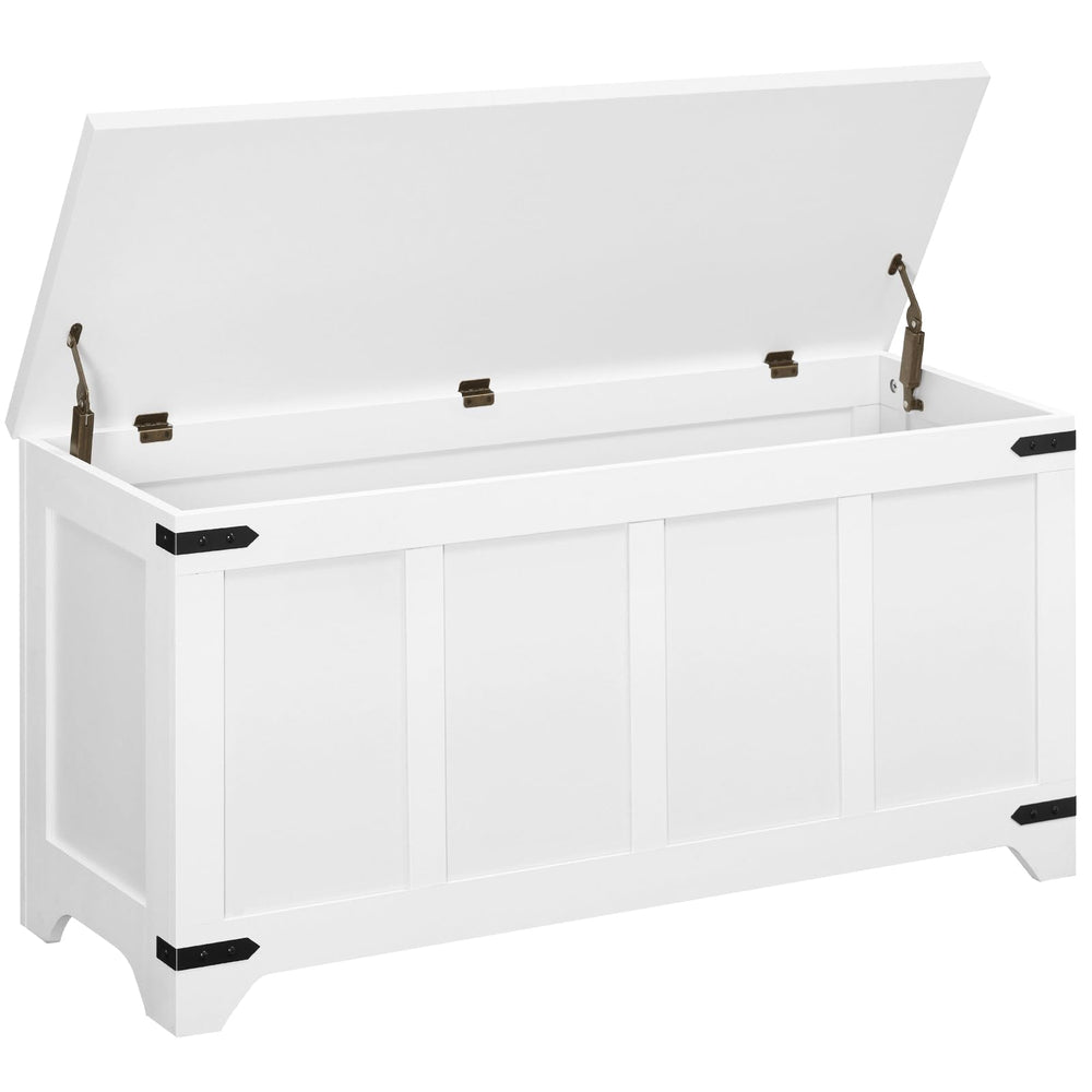 Wooden Toy Chest & Storage Bench with Safety Hinges