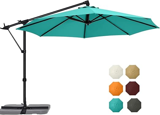 10 ft Cantilever Offset Patio Umbrella with Tilt & Rotate
