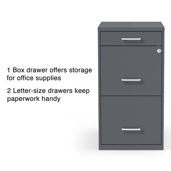 3-Drawer Vertical File Cabinet with Lock – Letter Size, Metal